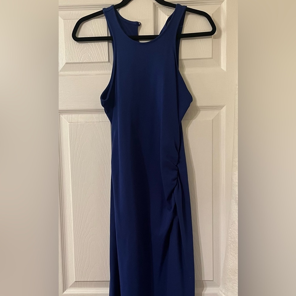 Elegant Blue Sleeveless Dress